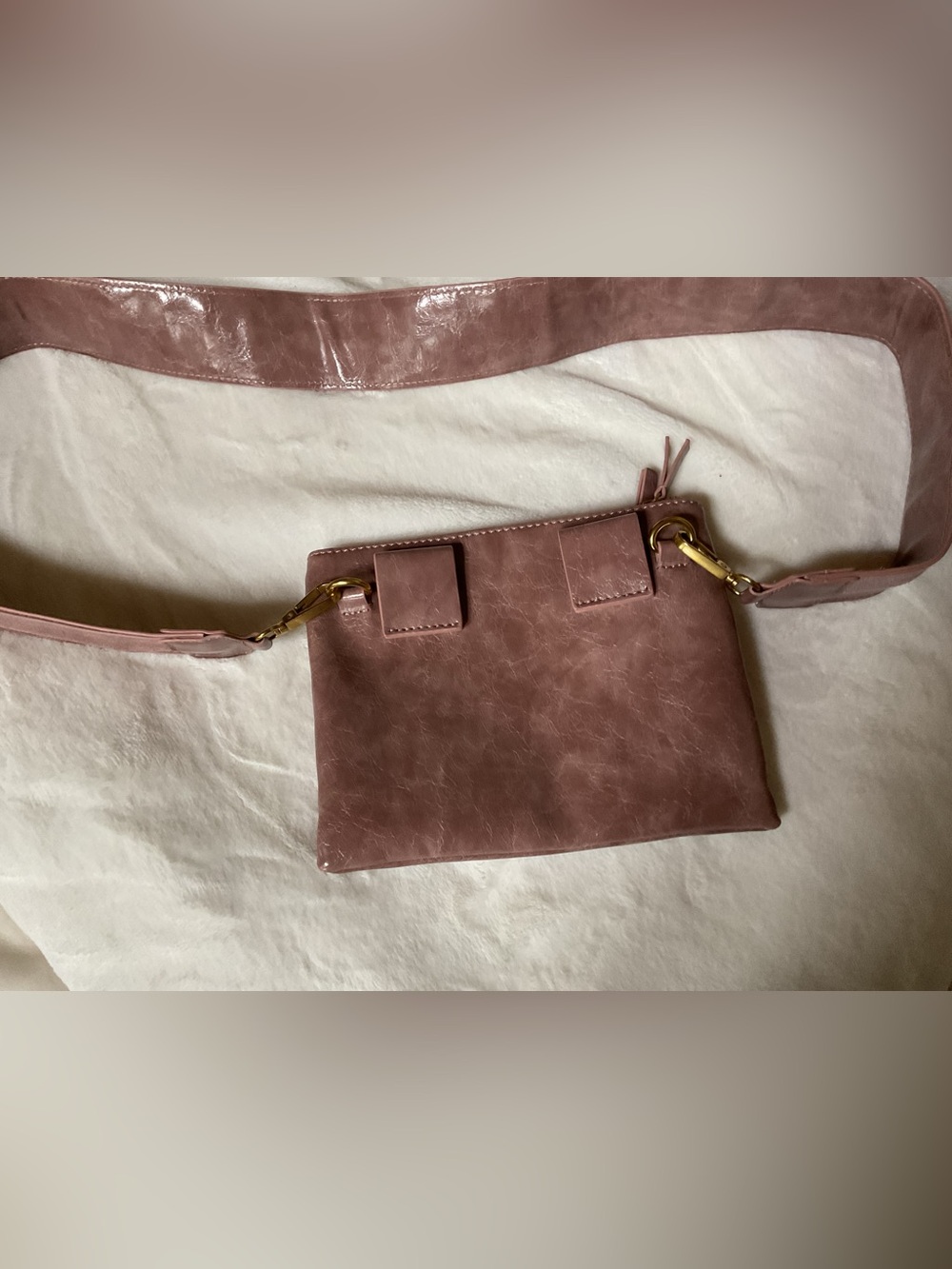 Anthropologie dusky pink crossbody bag, New - Picture 4 of 8